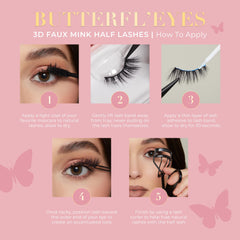 Lilly Lashes Butterfl-eyes soft wispy faux mink texture blends with natural lashes