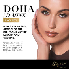 Original Lilly Lashes Doha showcases iconic lash style for timeless elegance.