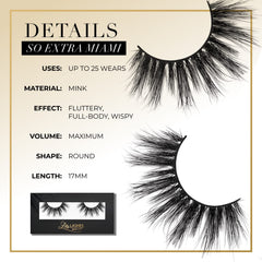 Lilly Lashes So Extra Miami dramatic-volume lashes add bold evening drama.