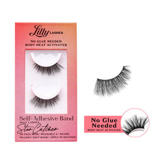 Lilly Lashes StarCatcher half lashes close up showing a soft, comfortable band.
