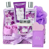 LILY ROY lavender shower gel in a luxe set for pampering mornings.