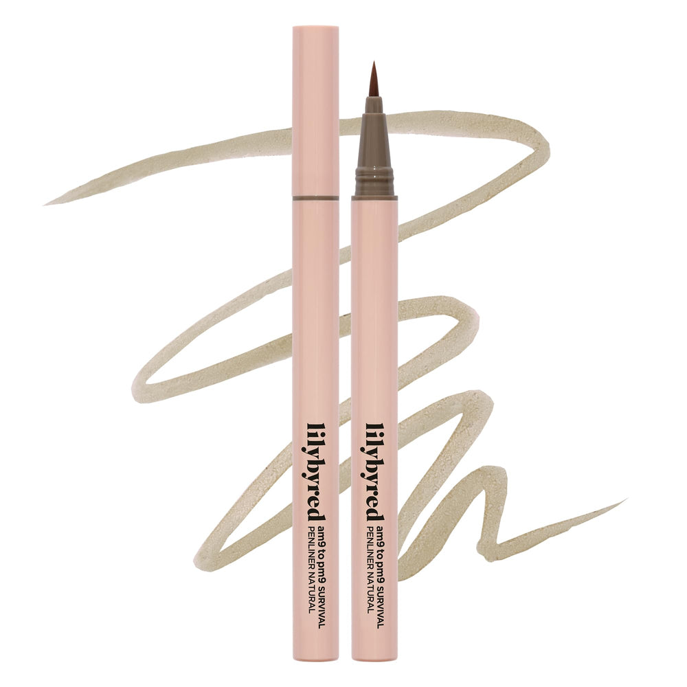 Lilybyred AM9 to PM9 Survival Penliner soft ash tone for natural definition.