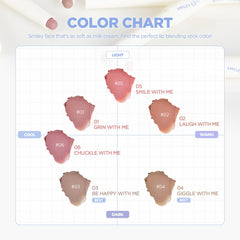 lilybyred Smiley Lip Blending Stick creamy application on lips looks seamless.