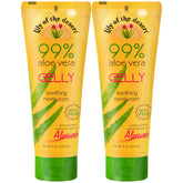 Lily Of The Desert Gelly moisturizer bottle closeup for soothing hydration.