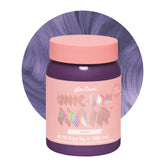 Lime Crime Unicorn Hair Dye Mochi bottle shows lavender color for vibrant at-home use.