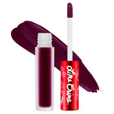 Lime Crime Velvetines Scandal bottle showcases rich plum shade for bold lip color.