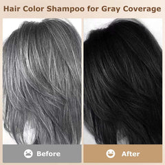 Limer hair dye shampoo chestnut-brown color for natural gray coverage