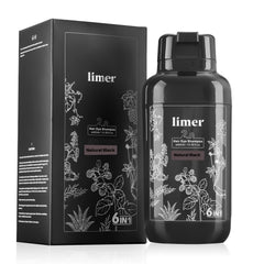 Limer Natural Black 3-in-1 dye shampoo bottle front for quick gray coverage
