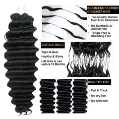 Limited Beauty feather crochet loop design enables quick, easy installation.