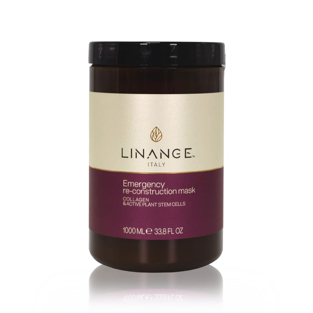 LINANGE Emergency Reconstruction Mask bottle showing deep conditioning for damaged hair