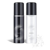 LingHaoLH setting spray bottle front view shows weightless, long-lasting makeup hold