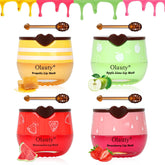 Lingyun bee lip mask in honey pot jar for overnight hydration and smooth lips.