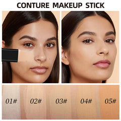 Lingyun full-coverage stick swatches on skin for even tone.