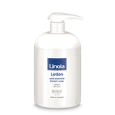 Linola Lotion bottle front shows daily hydration for dry skin