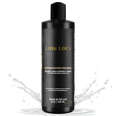Lion Locs co-wash bottle closeup, gentle cleansing.