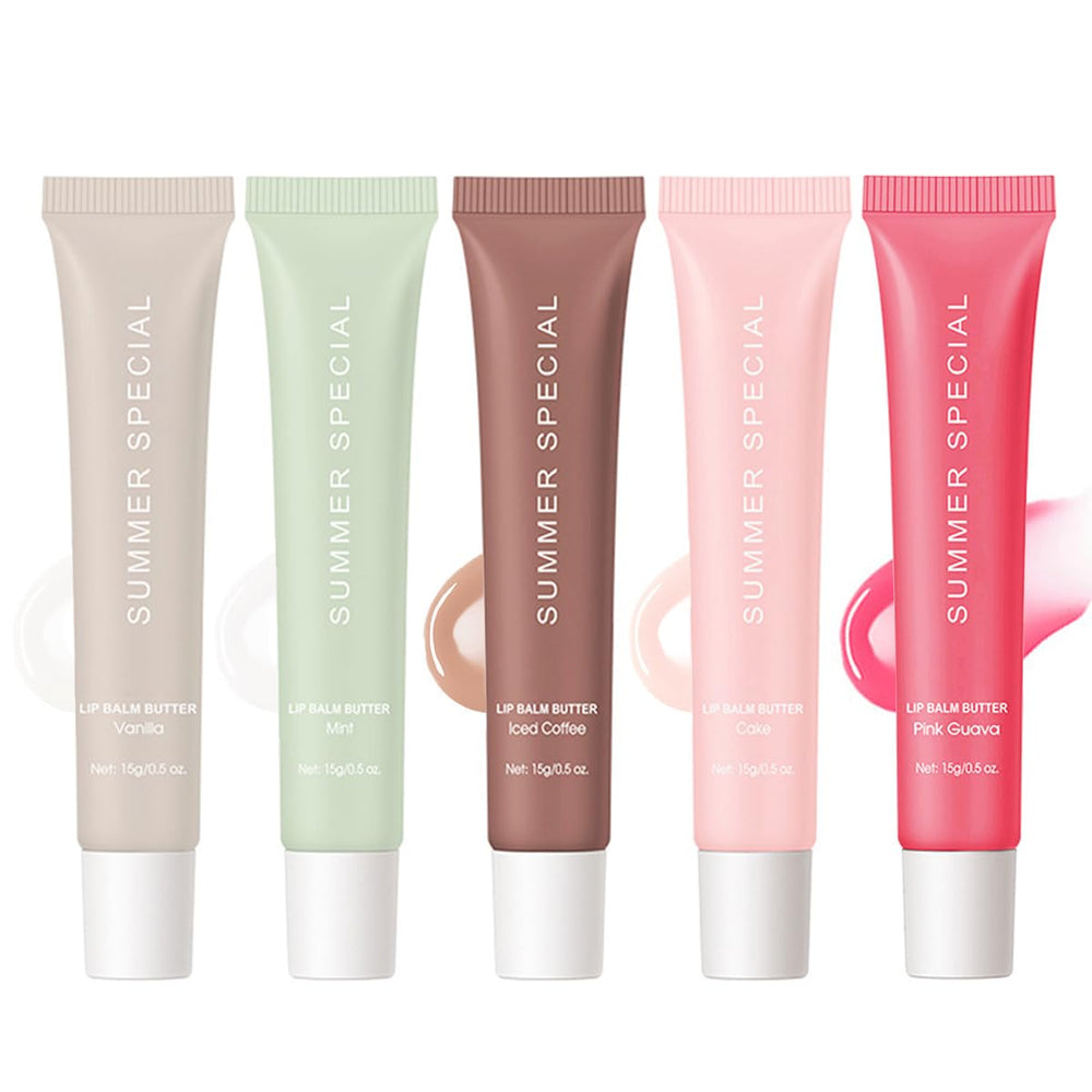 Lipbalm Vanilla Nude shade close-up showing natural color and hydration.