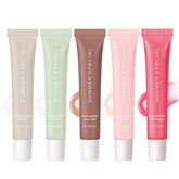 Lipbalm Vanilla Nude shade close-up showing natural color and hydration.