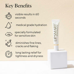LipSmart Ultra Hydrating Lip Treatment applied on lips for hydration and subtle lift.