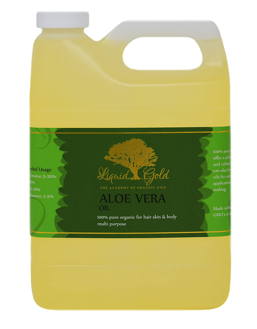 Liquid Gold Inc Aloe Vera Oil bottle with label highlighting pure hydration