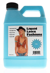 Liquid Latex Fashions teal body paint bottle for bold skin art