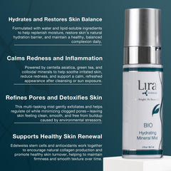 Lira Clinical BIO Hydrating Mineral Mist with gold and silver for a dewy glow