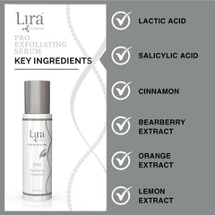 Lira Clinical PRO Exfoliating Cleanser packaging communicates quality for routine