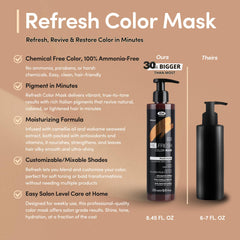 Lisap copper color mask cream texture ready to apply.