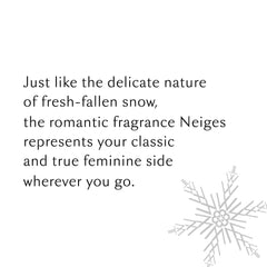 Lise Watier Neiges bottle with rose detail for daily use