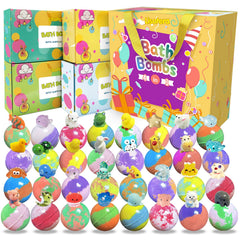 Lisotera bath bombs surprise inside package deliver colorful fizz for kids.