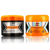 Liss Expert Stem Cells Smoothing Treatment bottle pouring to nourish and strengthen hair from within.
