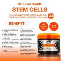 Liss Expert Stem Cells Smoothing Treatment applying on hair, demonstrates easy, non-greasy application.