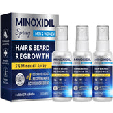 Listarfe 5% Minoxidil spray bottle on a clean surface for daily use