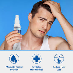 Listarfe woman applying Minoxidil for daily hair care routine