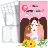 LitBear 8mm acne patch applied to a small blemish for precise coverage and gentle grip