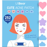 LitBear pink heart 10mm patch covers a blemish discreetly on the skin.