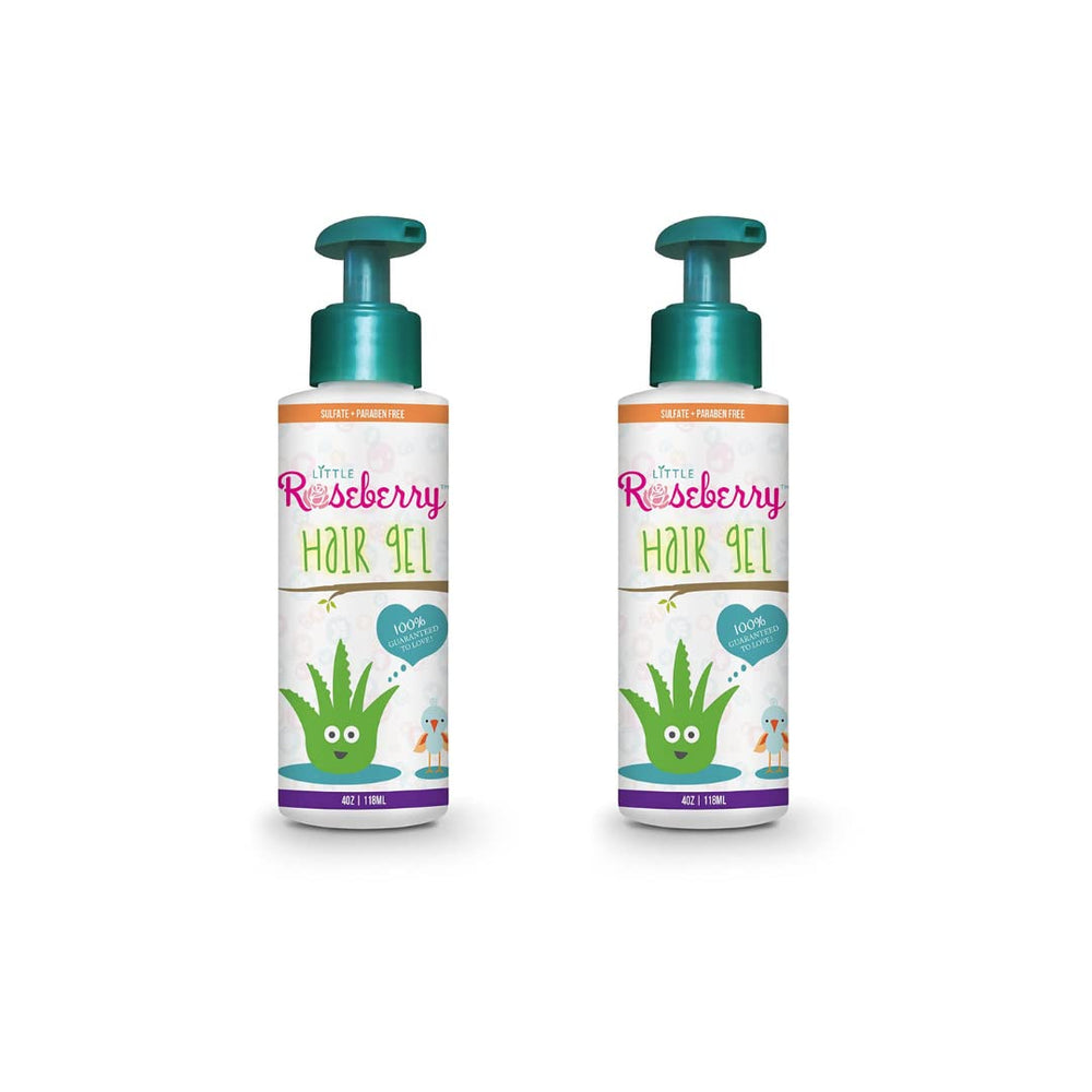 Little Roseberry kids hair gel 2-pack bottles for quick styling.
