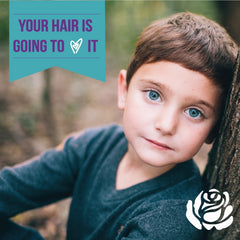 Applying Little Roseberry gel for kids with easy styling.