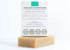 Little Seed Farm creamy goat milk base moisturizes and softens skin.