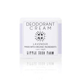 Little Seed Farm lavender deodorant cream jar offers gentle, aluminum-free freshness.