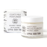 Little Seed Farm goats milk face moisturizer bottle front, offering lightweight hydration.