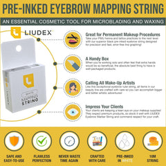 LIUDEX pre-inked white brow marker supports quick, accurate mapping.