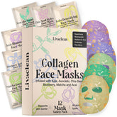 LivaClean collagen sheet mask packaging highlights premium hydration for your skincare routine.