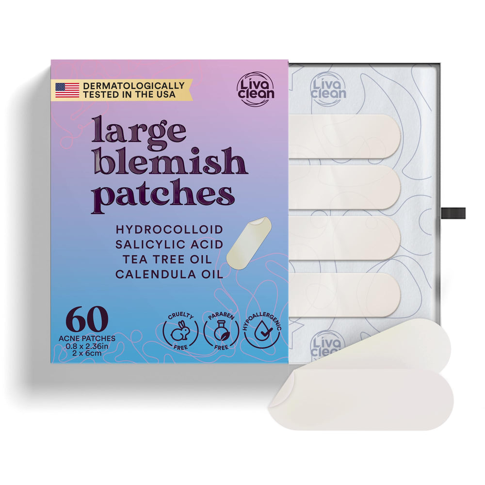 LivaClean large pimple patch on face for overnight oil absorption