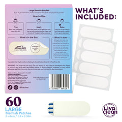 LivaClean patch close-up with salicylic acid and tea tree ingredients