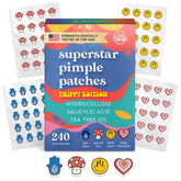 LivaClean Superstar Patches Trippy Edition pack showing assorted shapes for discreet blemish care.