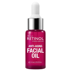 Livaura Retinol bottle pouring oil for instant radiant glow.