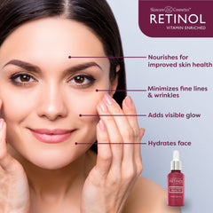 Livaura Retinol dropper releasing oil for fast absorption.