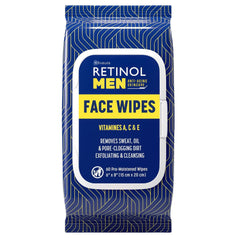 LIVAURA Retinol facial wipes package front for on-the-go cleansing after workouts