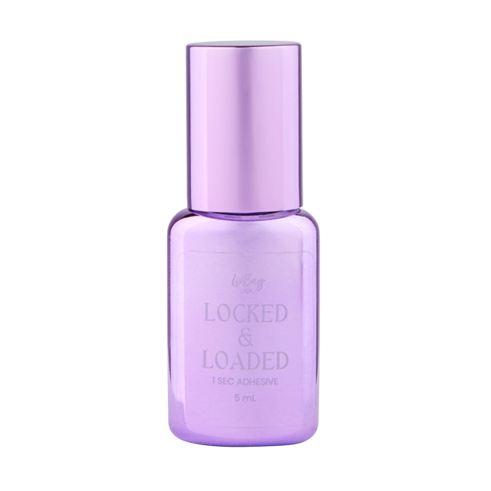 LivBay Locked and Loaded adhesive in action for precise lash placement and speed.