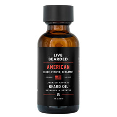 Live Bearded beard oil bottle, 1 oz, premium hydration